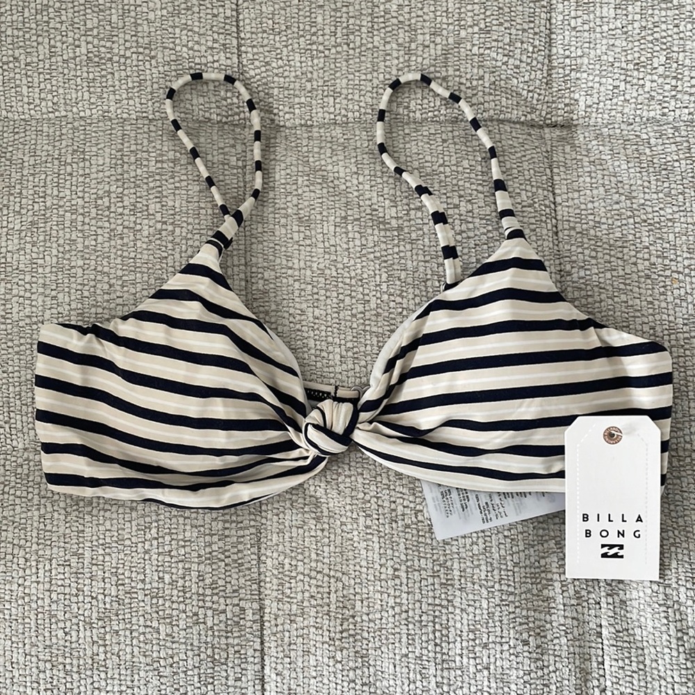 Billabong Striped Bikini Top